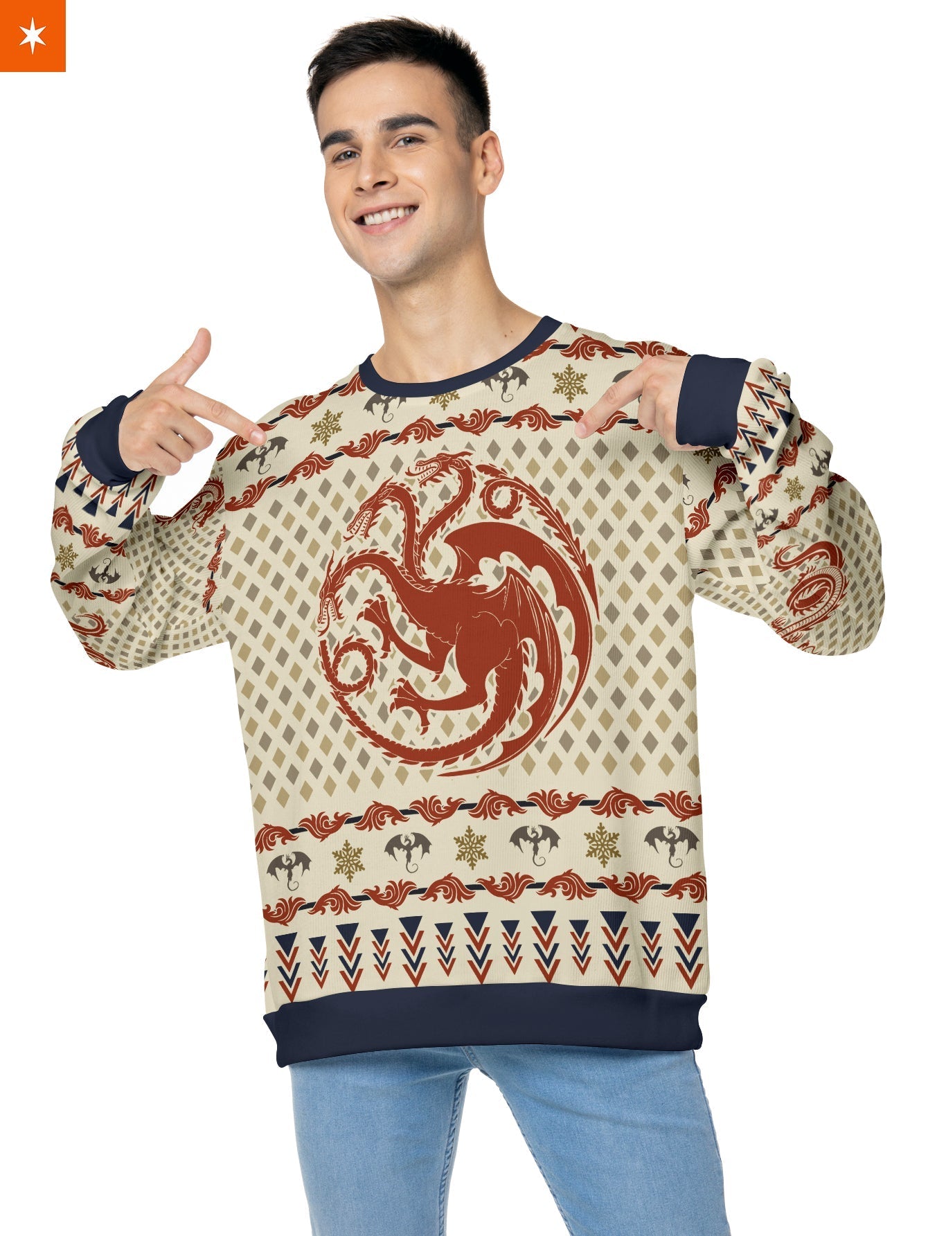 Fandomaniax - House of Dragon Xmas Unisex Wool Sweater