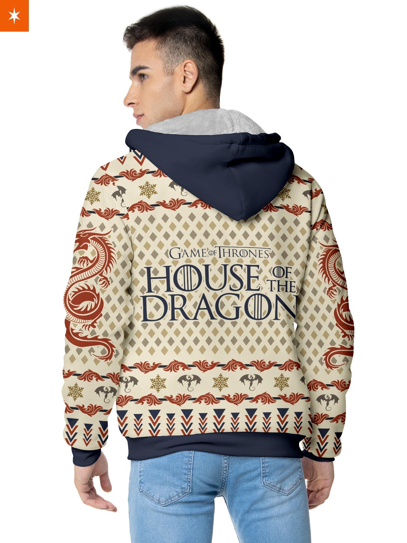 Fandomaniax - House of Dragon Xmas Velvet Hoodie