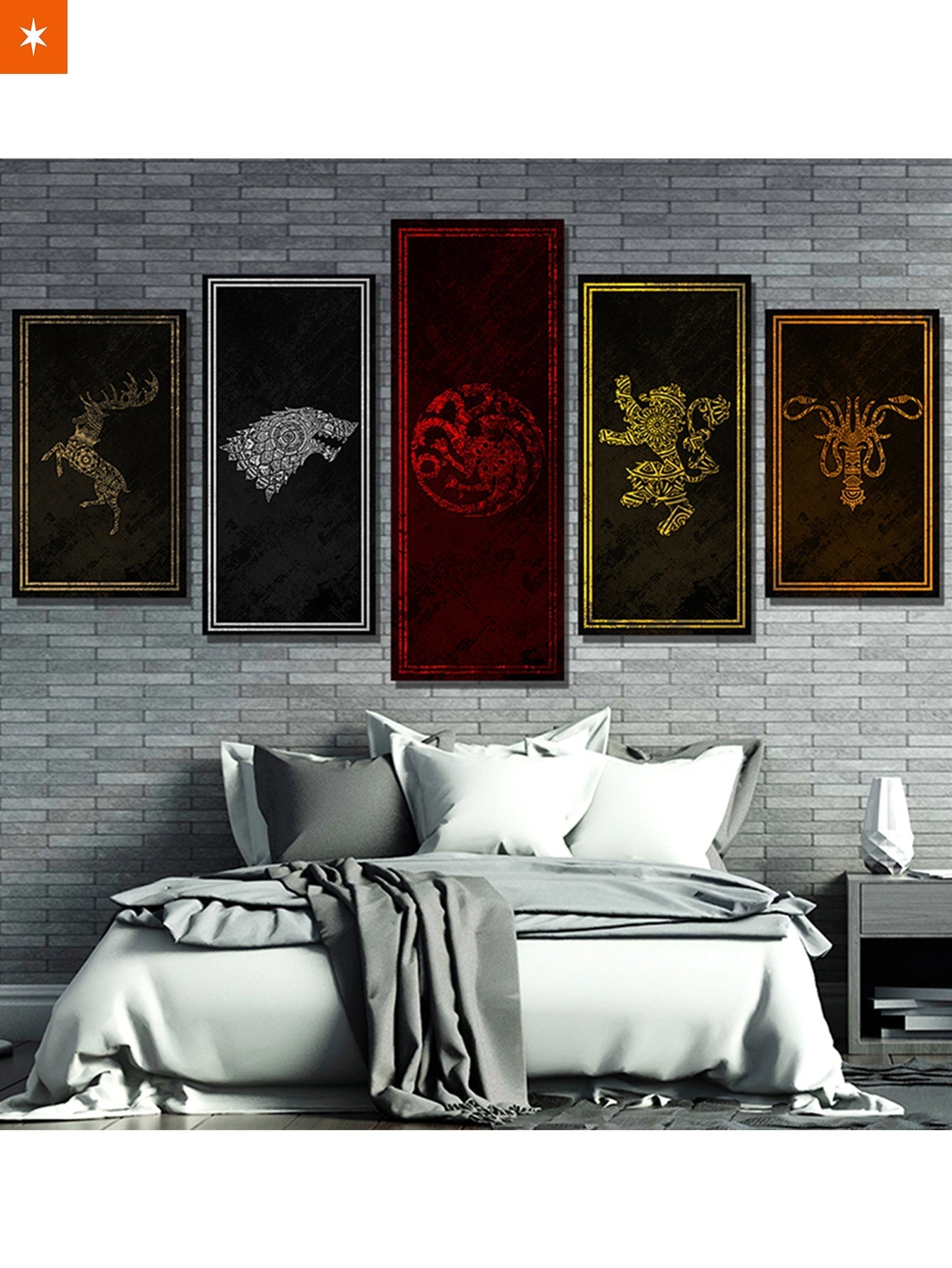 Fandomaniax - House Sigils 5 Piece Canvas