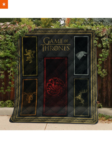 Fandomaniax - House Sigils Quilt Blanket