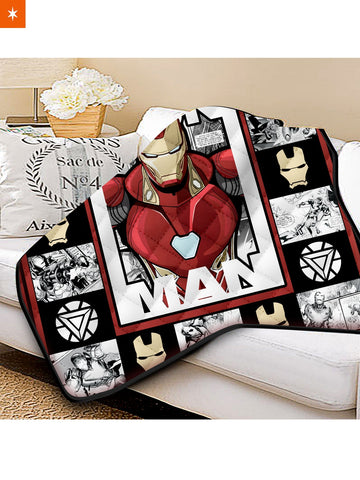 Fandomaniax - Iron Maniac Quilt Blanket