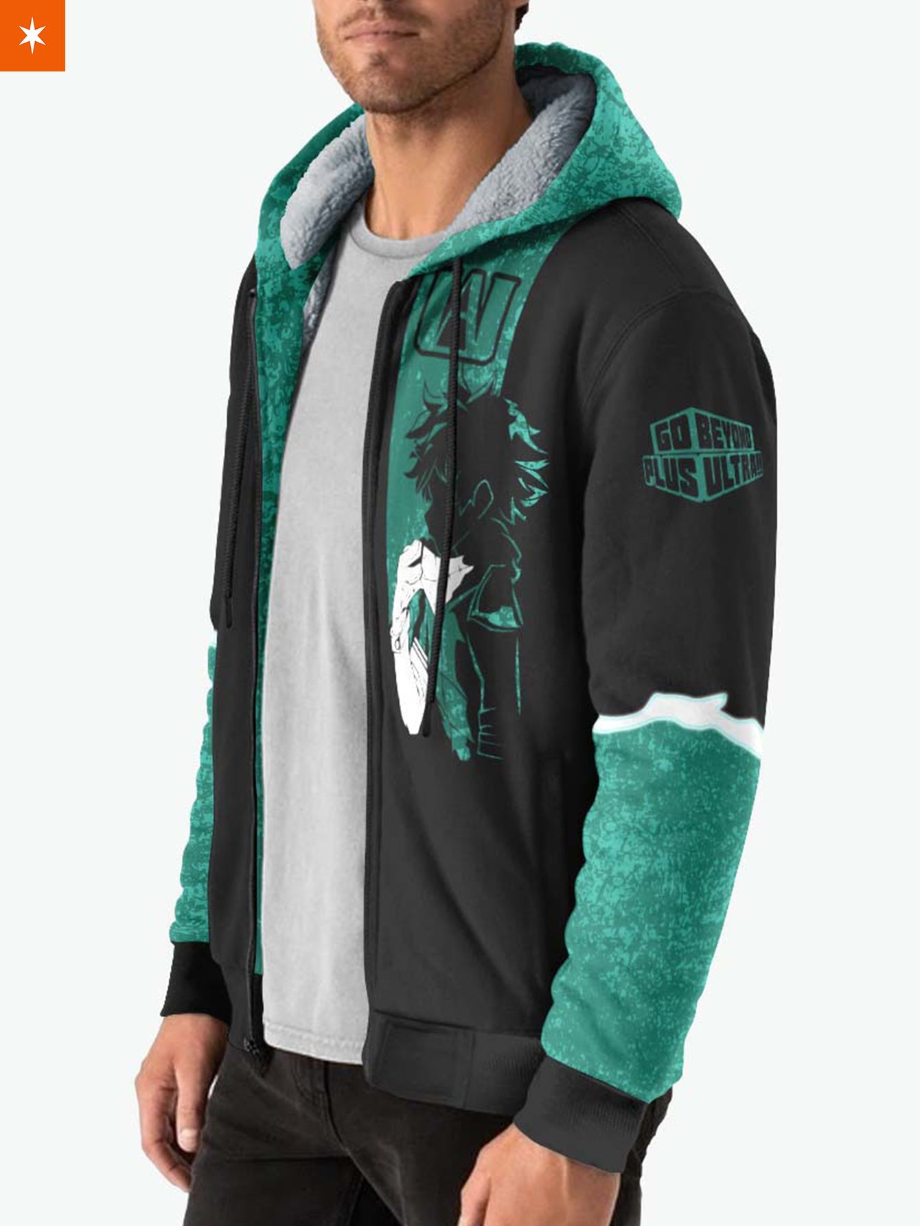 Fandomaniax - Izuku Midoriya Velvet Hoodie