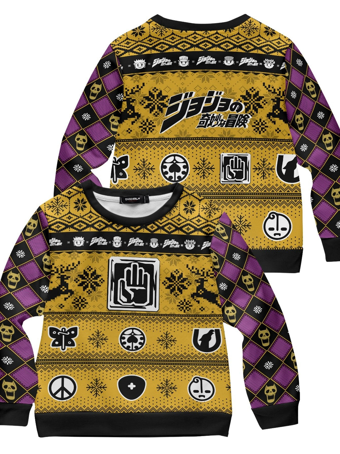 Fandomaniax - Jojo Bizarre Christmas Kids Unisex Wool Sweater