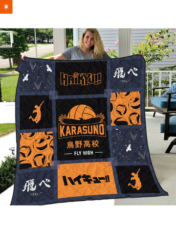 Fandomaniax - Karasuno Cozy Quilt Blanket