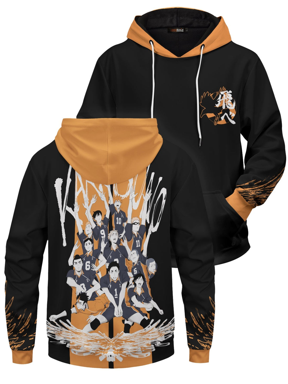 Fandomaniax - Karasuno Doodle Unisex Pullover Hoodie