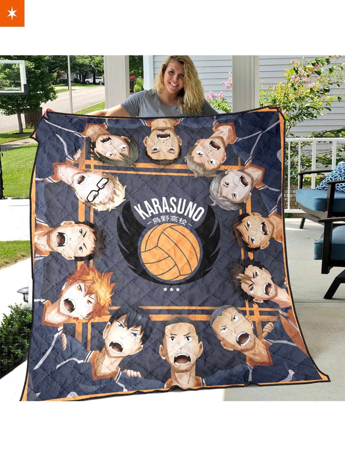 Fandomaniax - Karasuno Fly Quilt Blanket