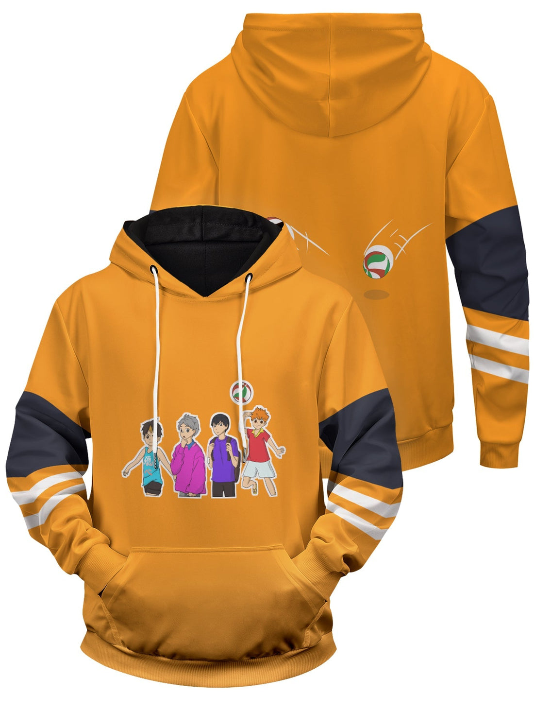 Fandomaniax - Karasuno Friends Unisex Pullover Hoodie