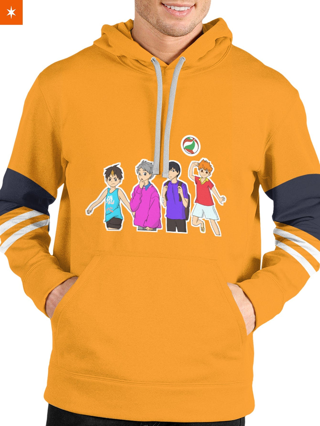 Fandomaniax - Karasuno Friends Unisex Pullover Hoodie