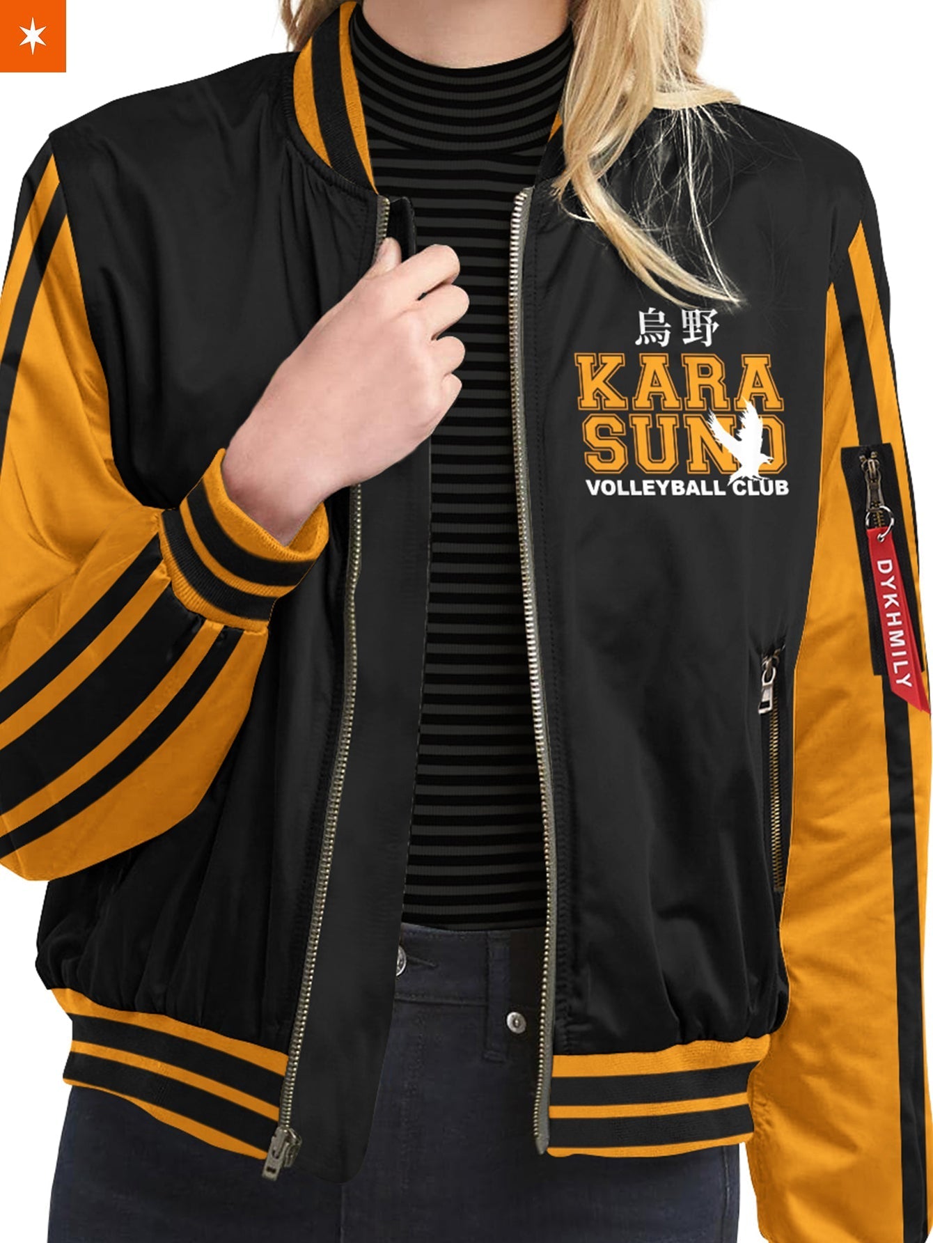 Fandomaniax - Karasuno Jersey Bomber Jacket