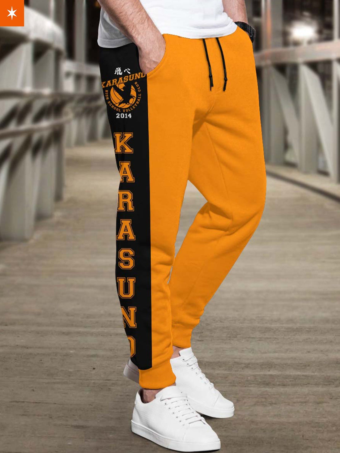 Fandomaniax - Karasuno Jersey Jogger Pants