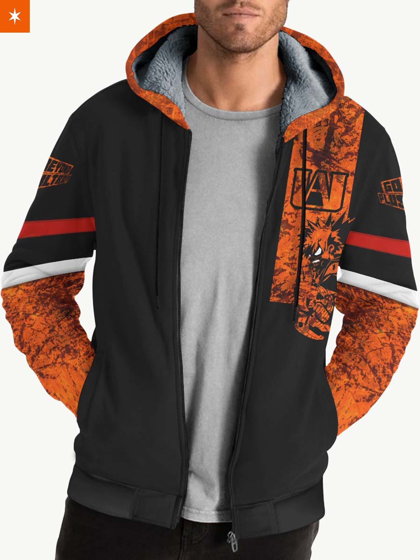 Fandomaniax - Katsuki Bakugou Velvet Hoodie