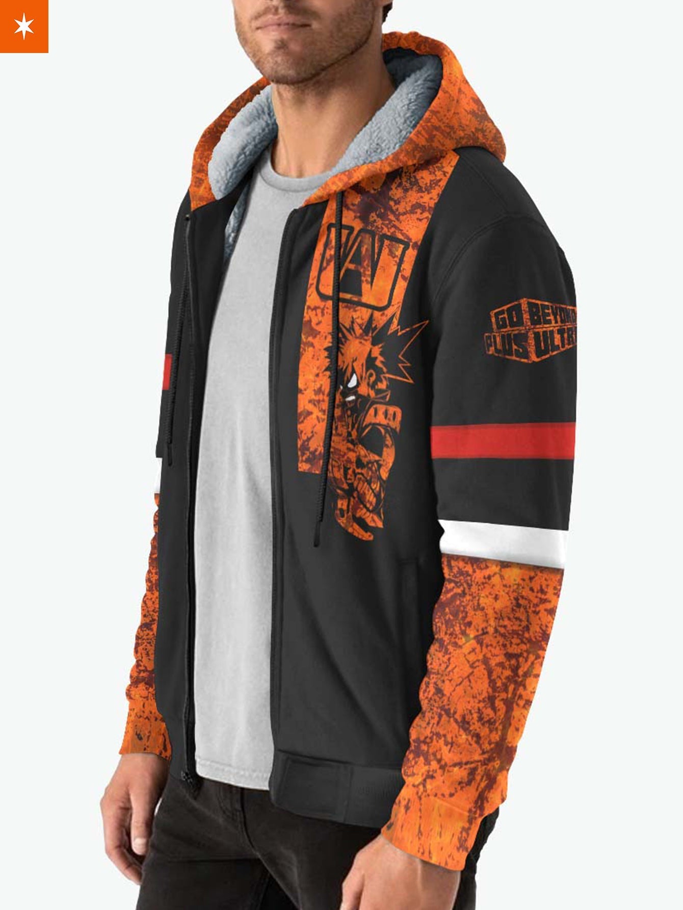 Fandomaniax - Katsuki Bakugou Velvet Hoodie