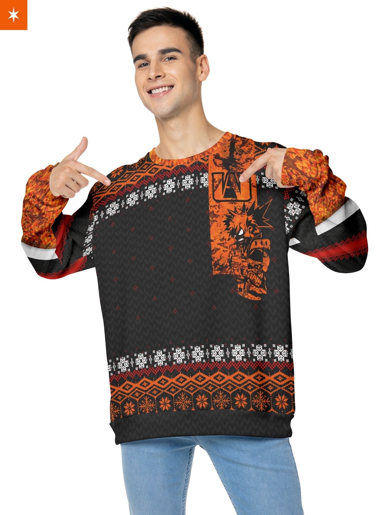 Fandomaniax - Katsuki Bakugou Xmas Unisex Wool Sweater