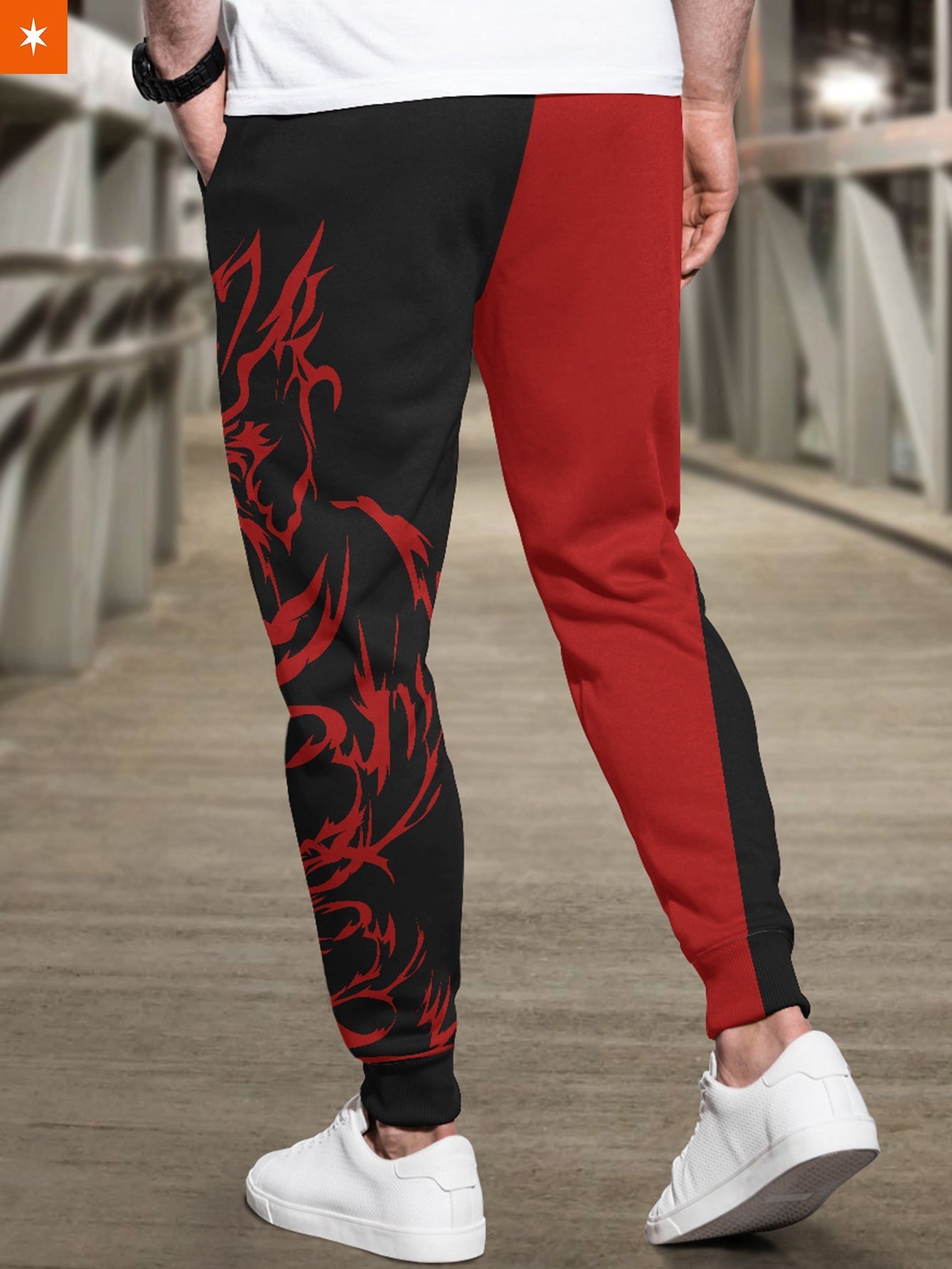 Fandomaniax - Kurama Red Fashion Jogger Pants