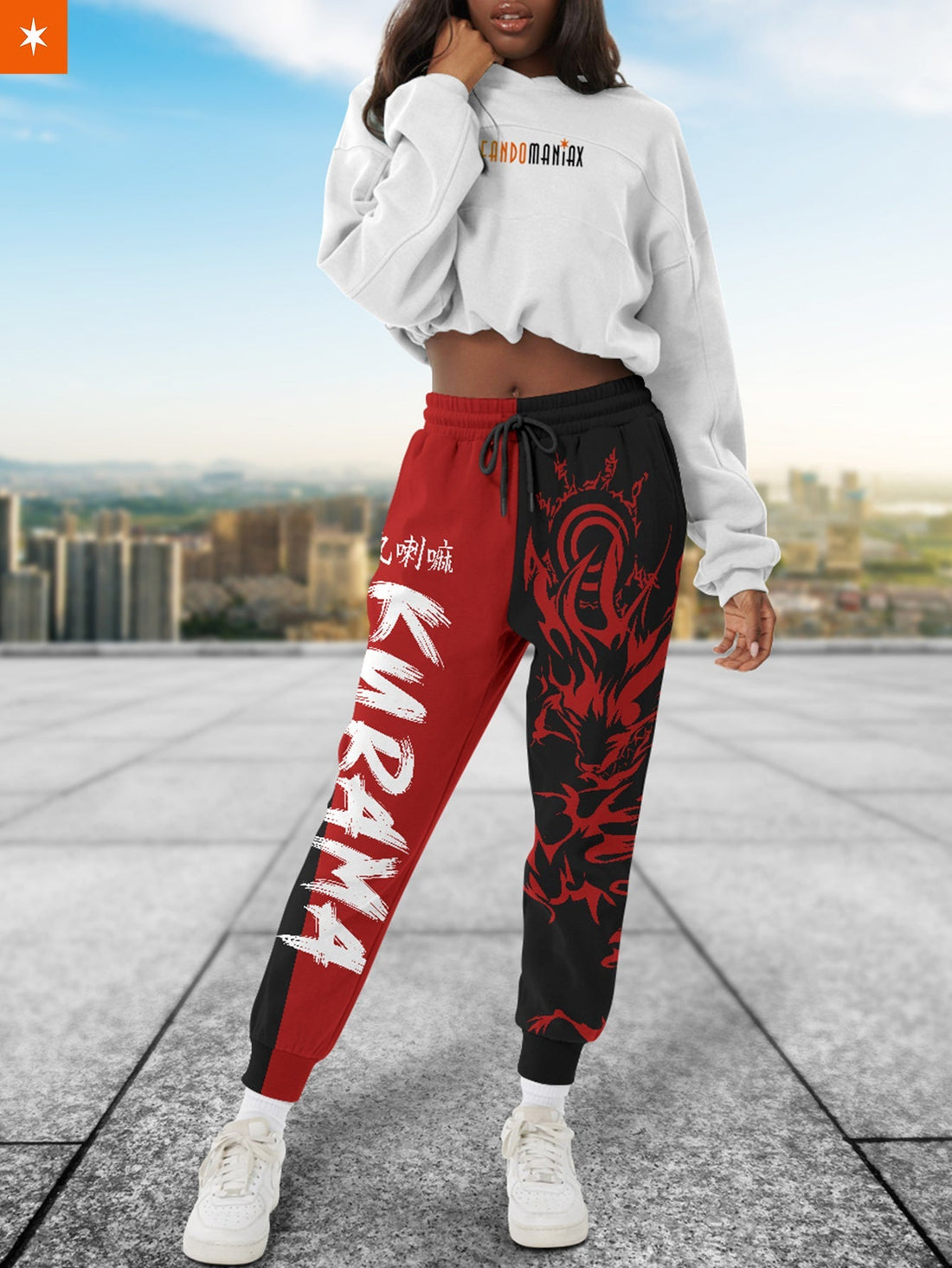 Fandomaniax - Kurama Red Fashion Jogger Pants