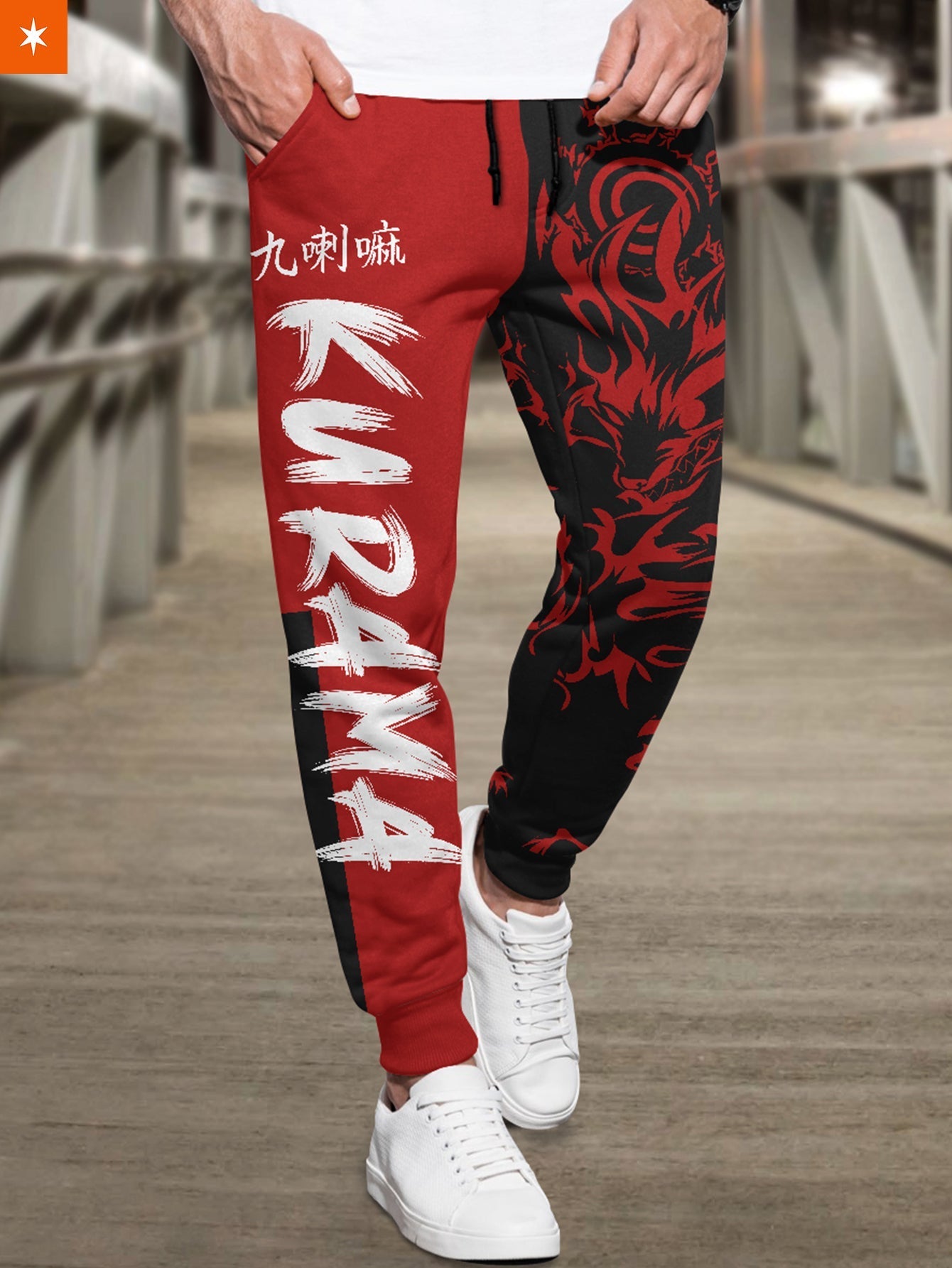 Fandomaniax - Kurama Red Fashion Jogger Pants