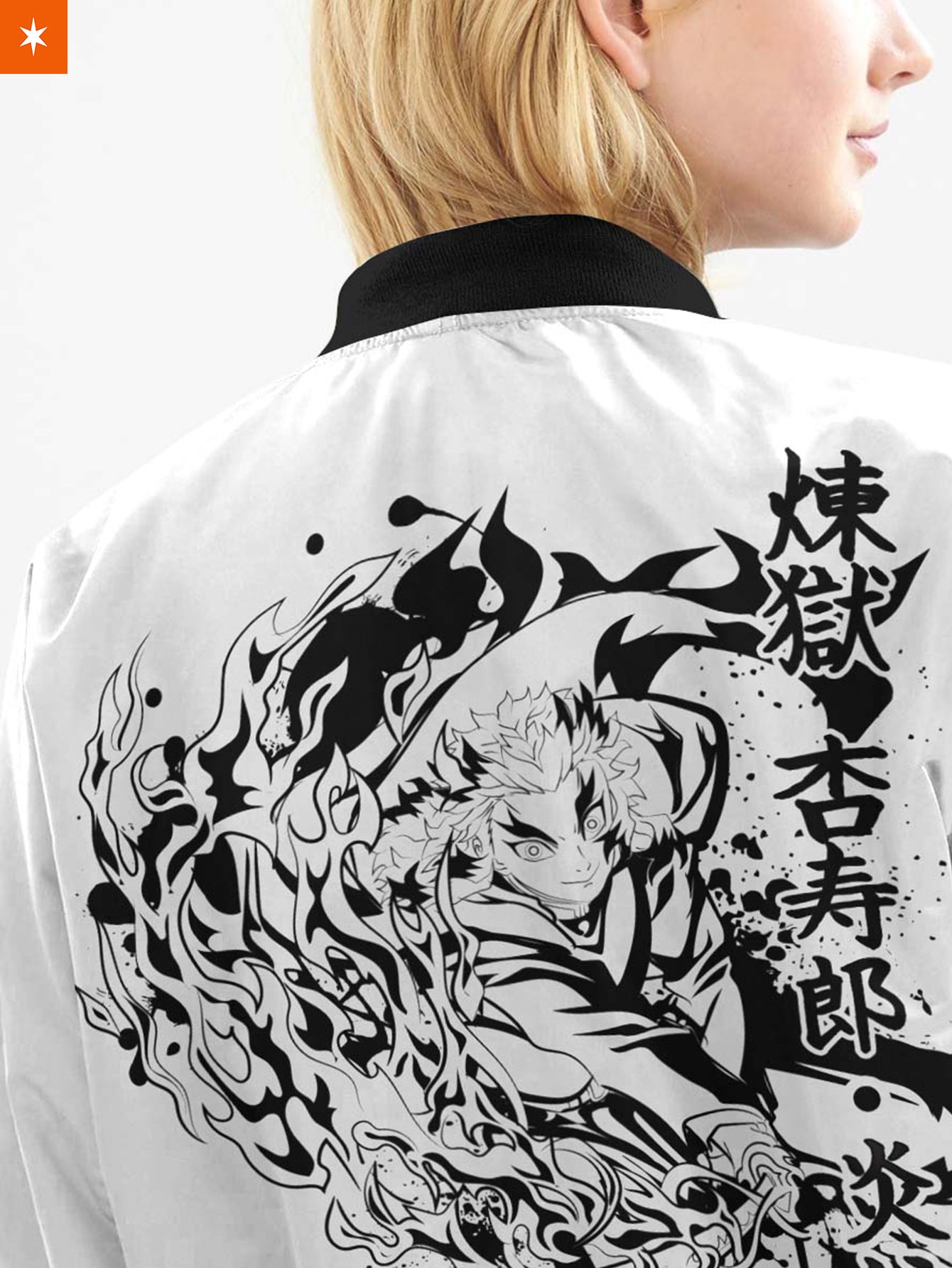 Fandomaniax - Kyojuro B&W Bomber Jacket