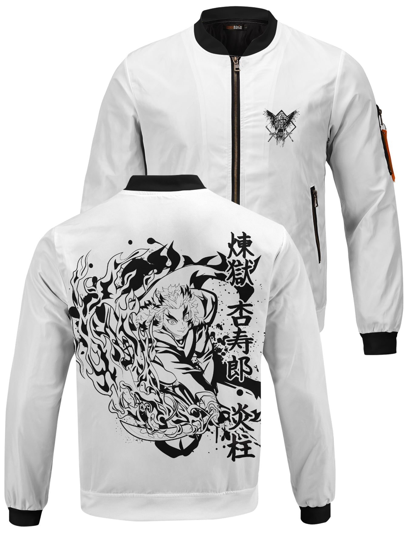 Fandomaniax - Kyojuro B&W Bomber Jacket