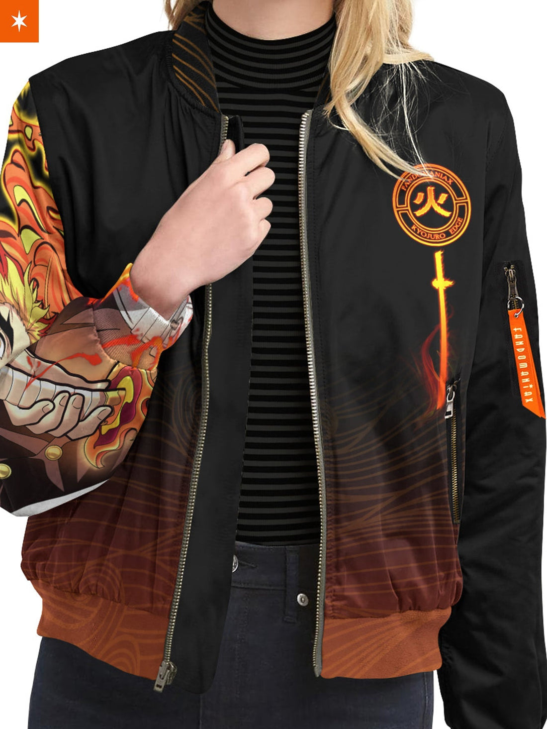 Fandomaniax - Kyojuro Edge Bomber Jacket