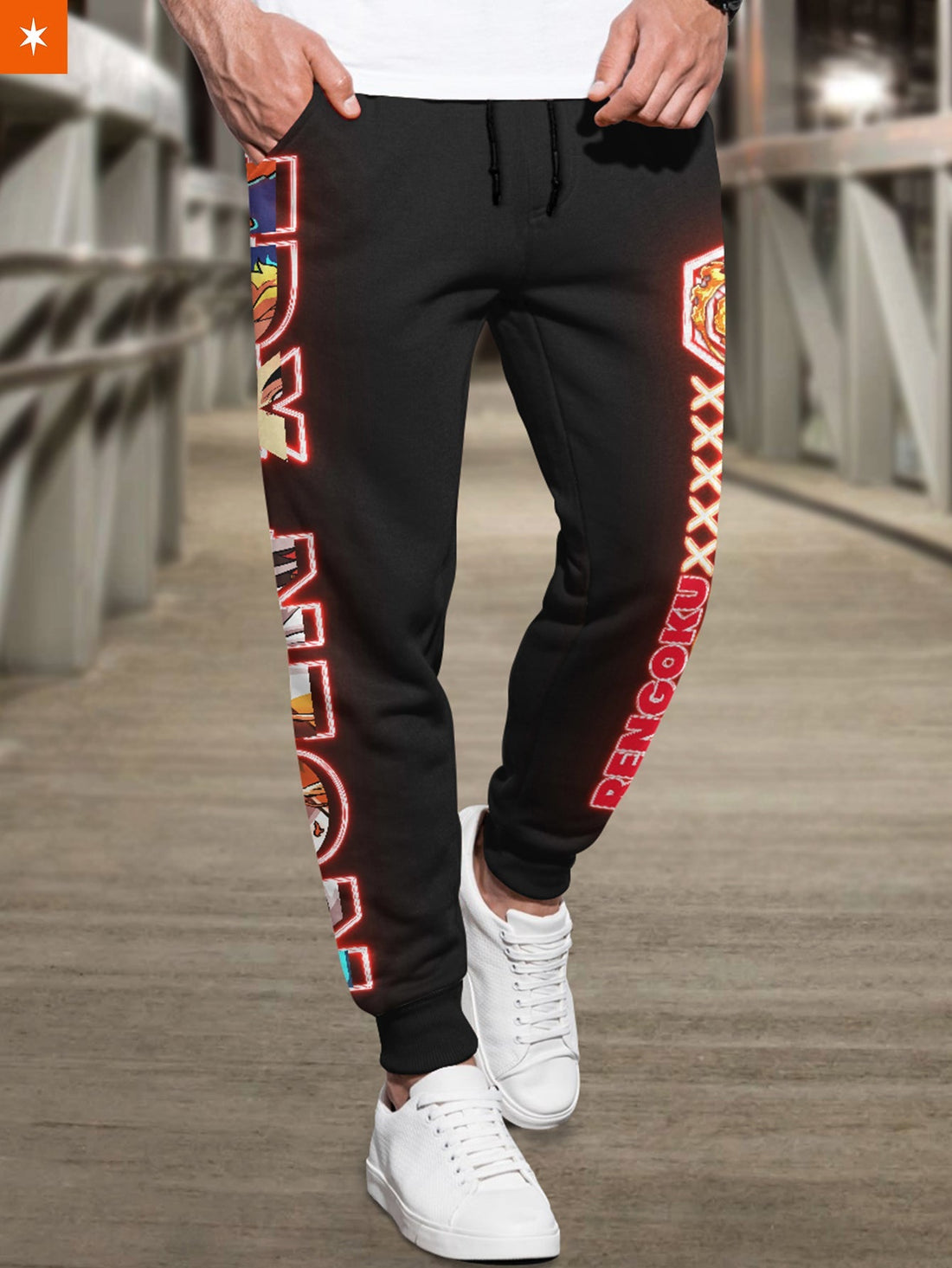 Fandomaniax - Kyojuro Neon Jogger Pants