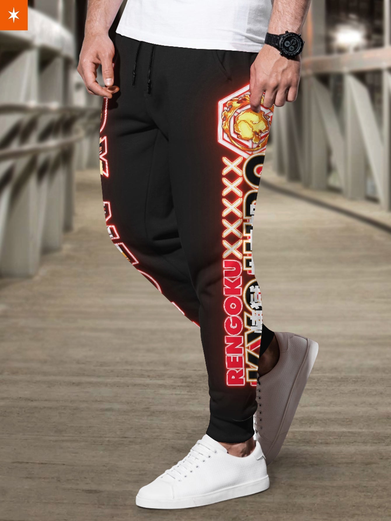 Fandomaniax - Kyojuro Neon Jogger Pants