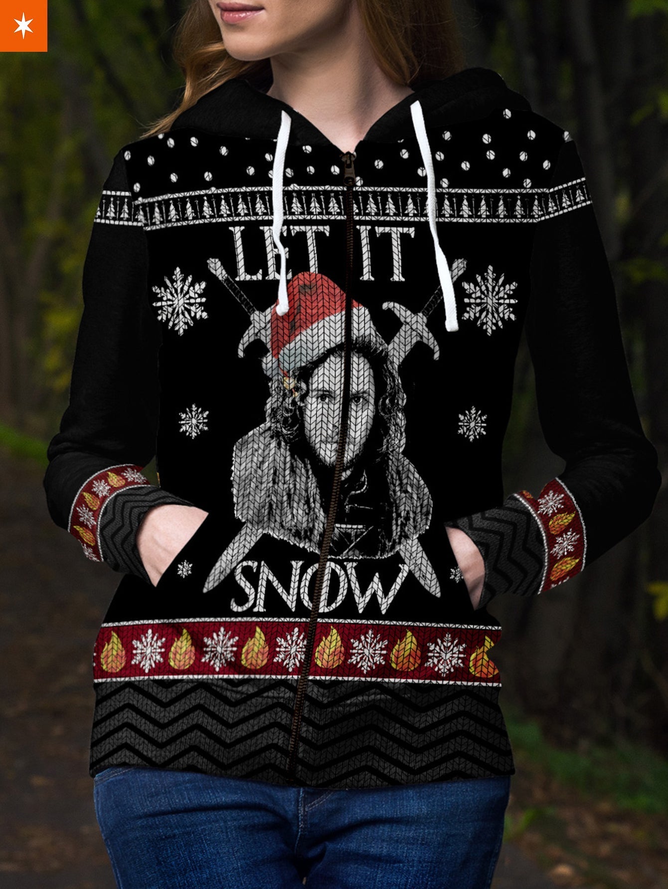 Fandomaniax - Let It Snow Unisex Zipped Hoodie