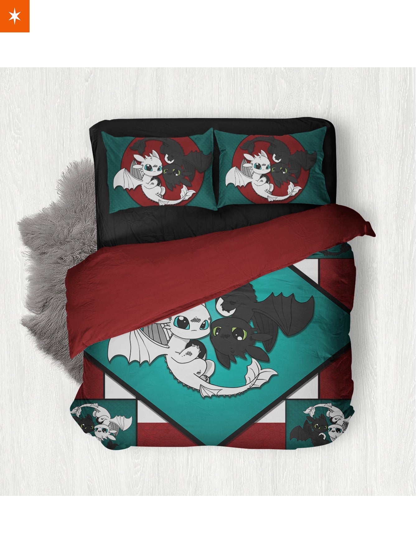 Fandomaniax - Light Fury Bedding Set