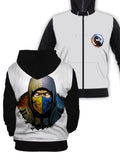 Fandomaniax - Lin Kuei X Shirai Ryu Unisex Zipped Hoodie