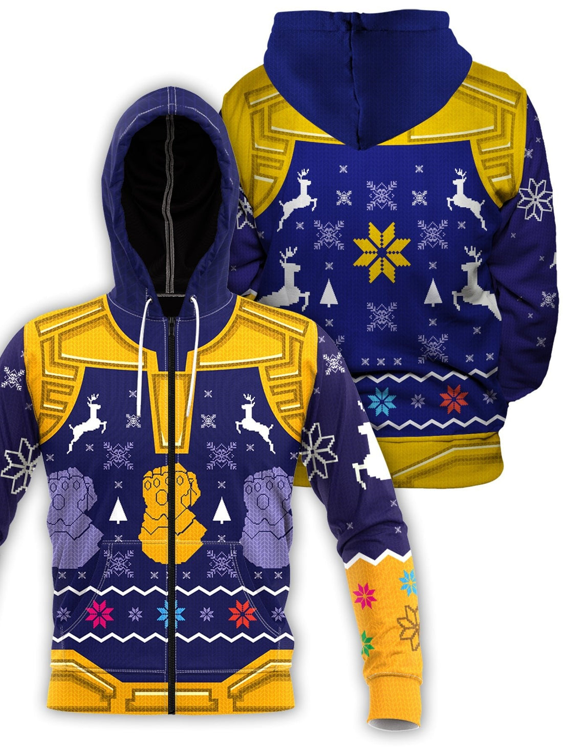 Fandomaniax - Mad Titan Christmas Unisex Zipped Hoodie