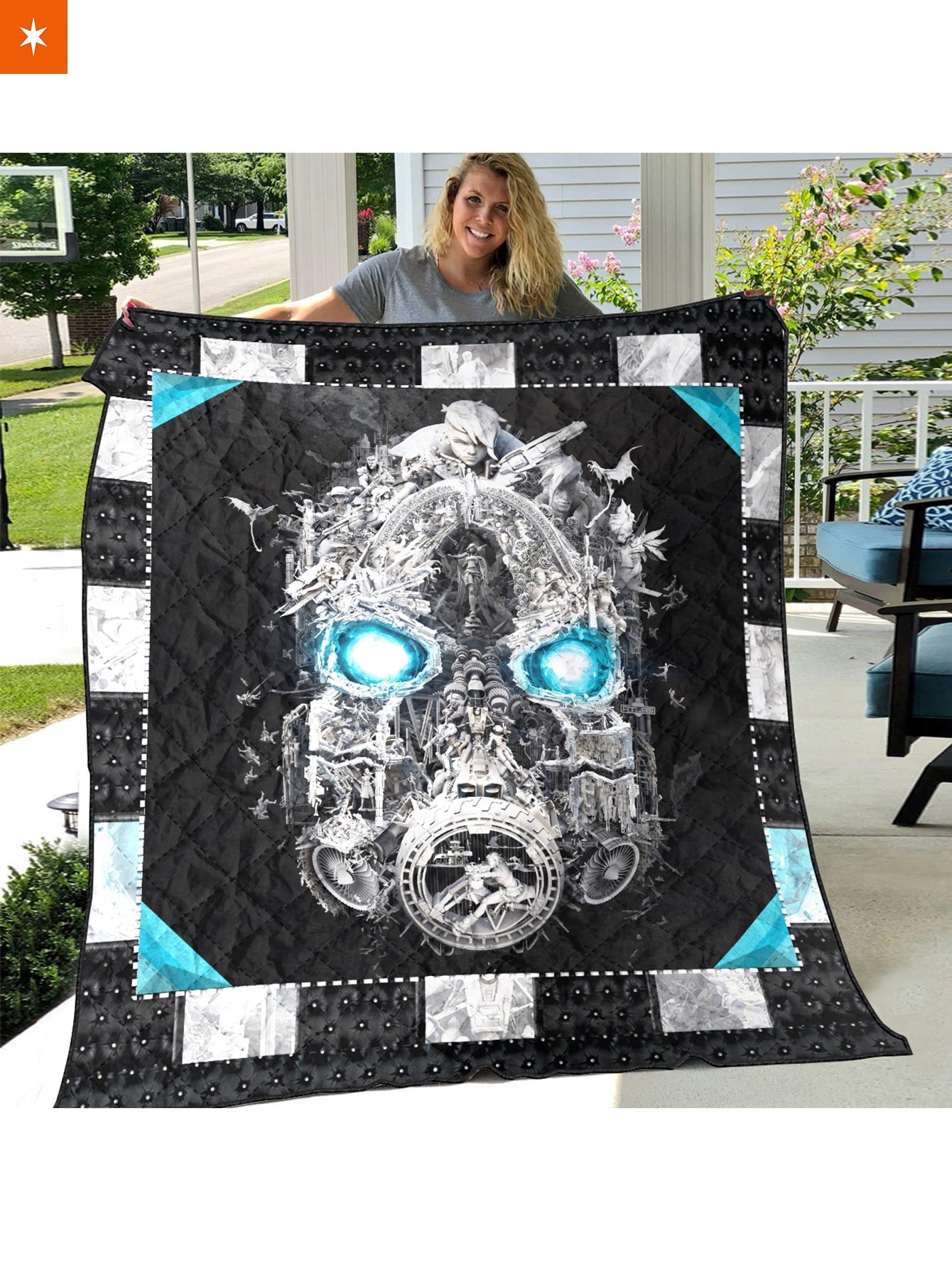 Fandomaniax - Mask of Mayhem Quilt Blanket