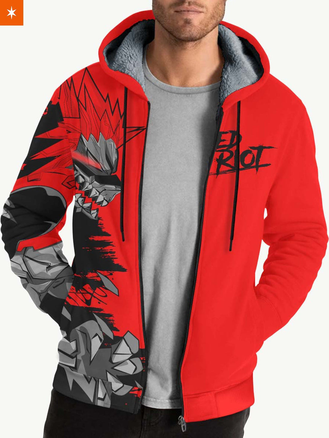 Fandomaniax - MHA Hero Kirishima Velvet Hoodie