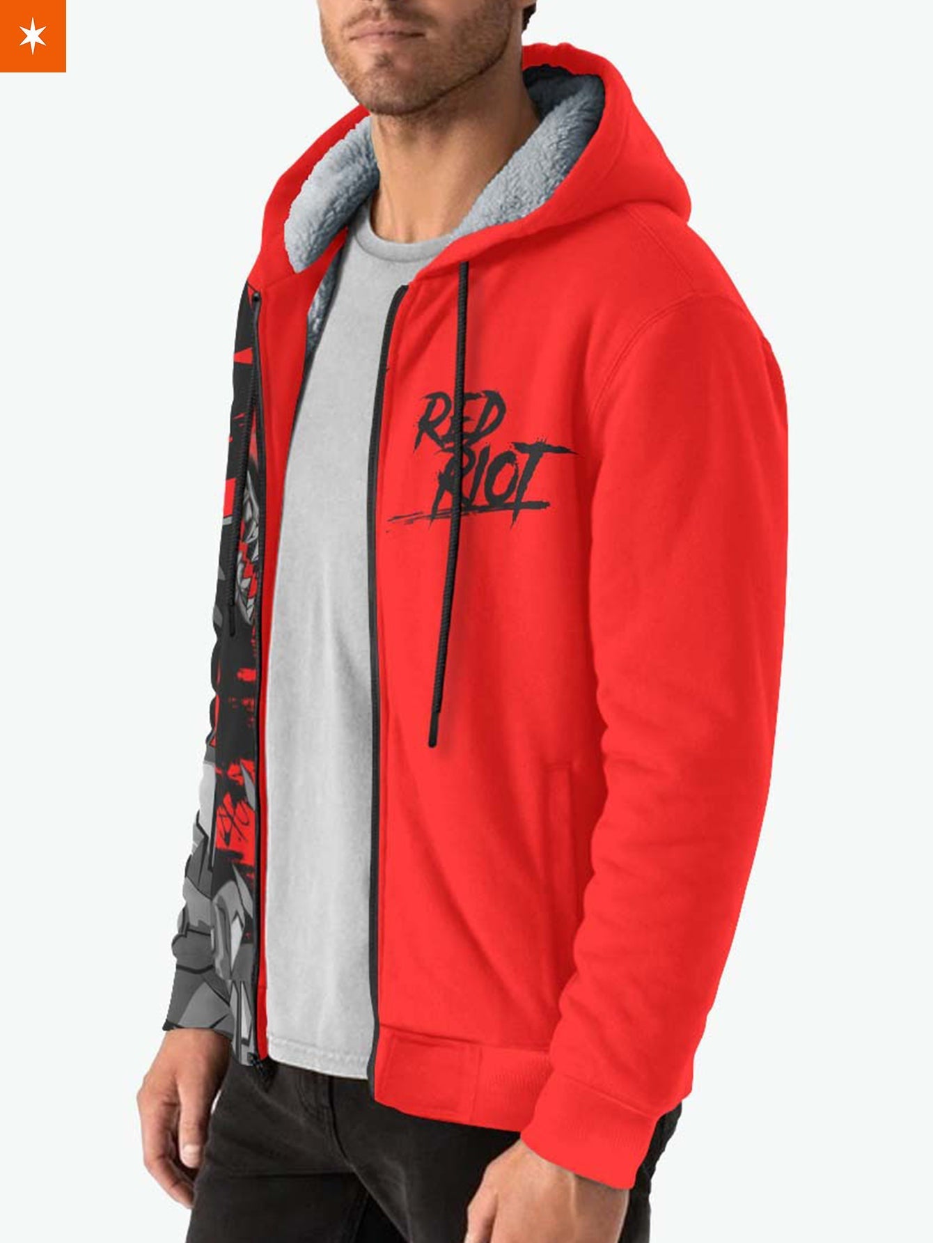 Fandomaniax - MHA Hero Kirishima Velvet Hoodie