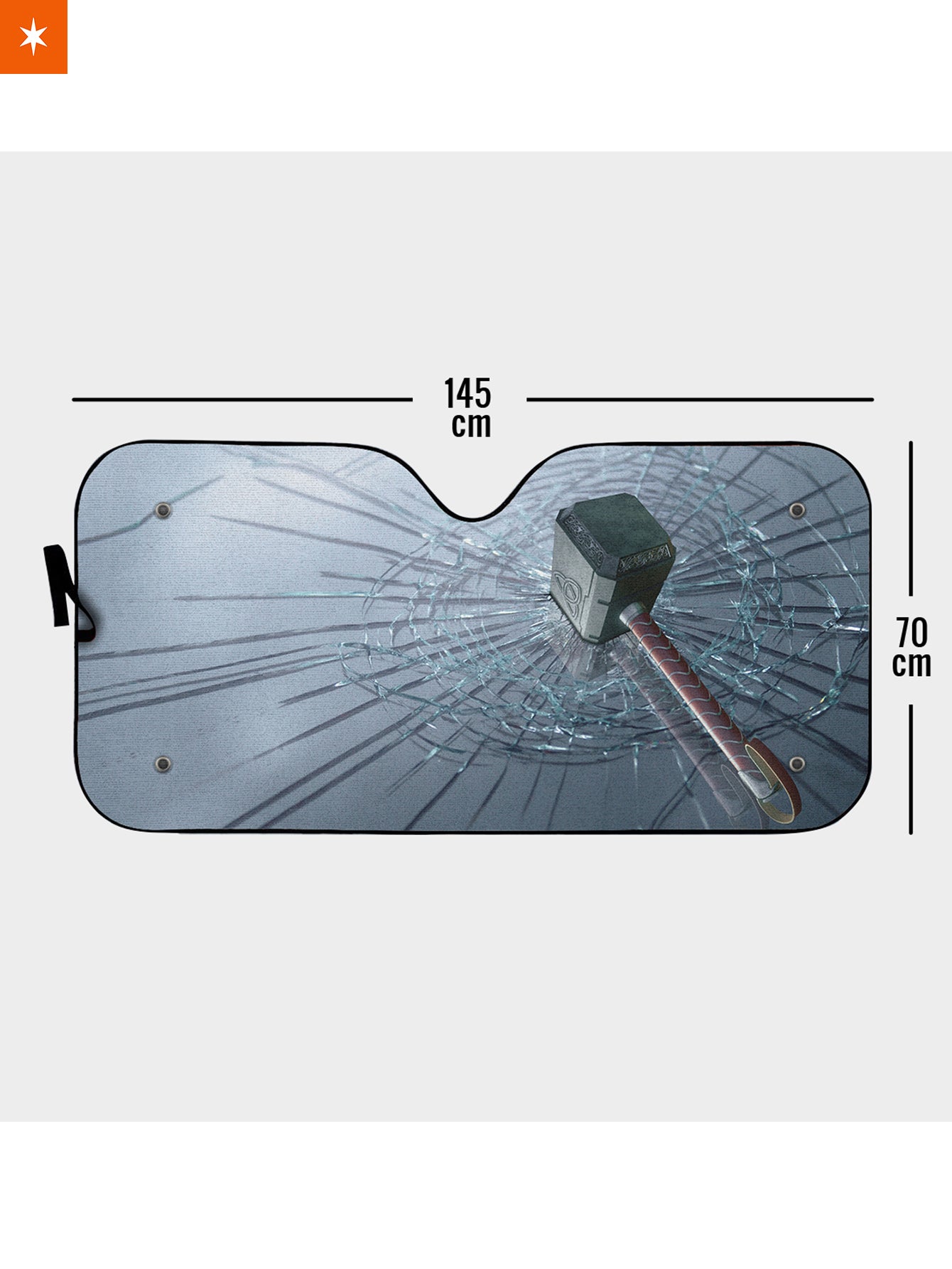 Fandomaniax - Mjolnir Broken Windshield Auto Sun Shade