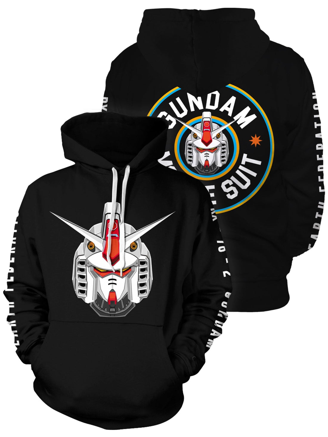 Fandomaniax - Mobile Suit Gundam Unisex Pullover Hoodie