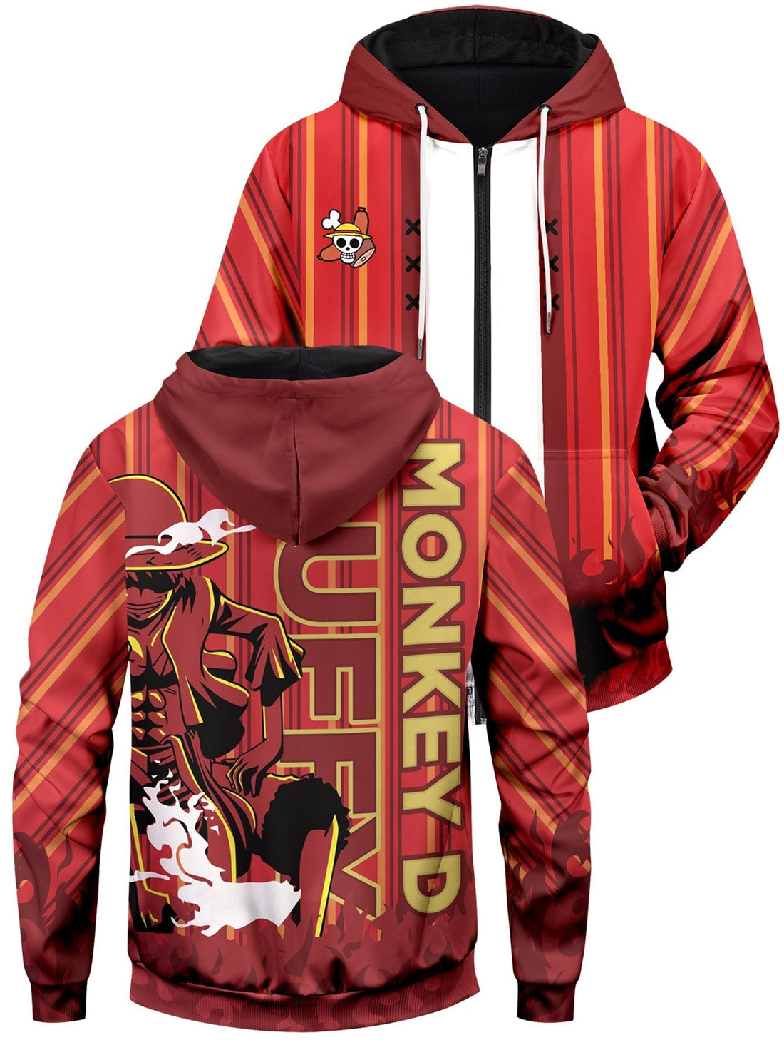 Fandomaniax - Monkey DL Unisex Zipped Hoodie