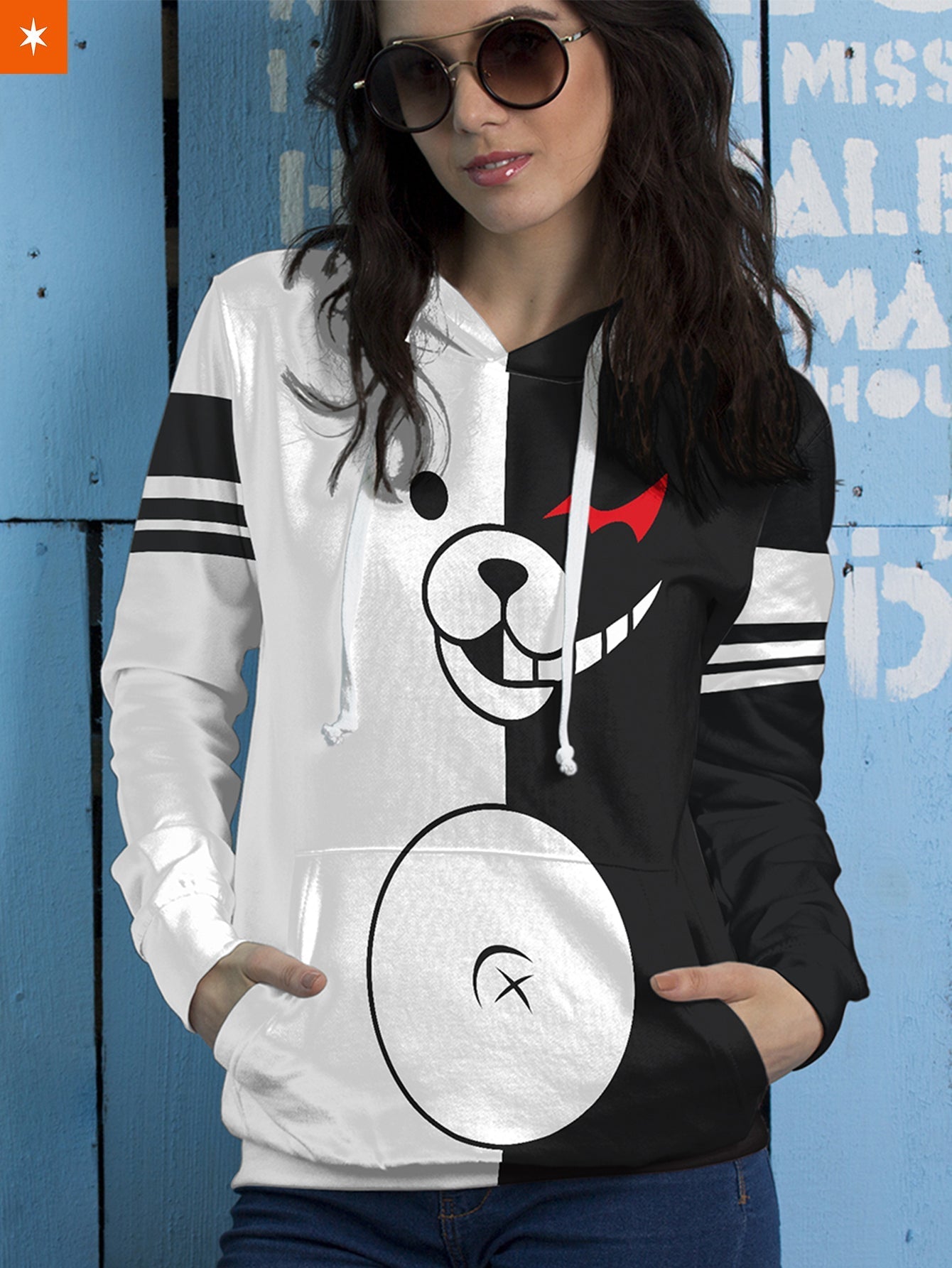 Fandomaniax - Monokuma Danganronpa Unisex Pullover Hoodie