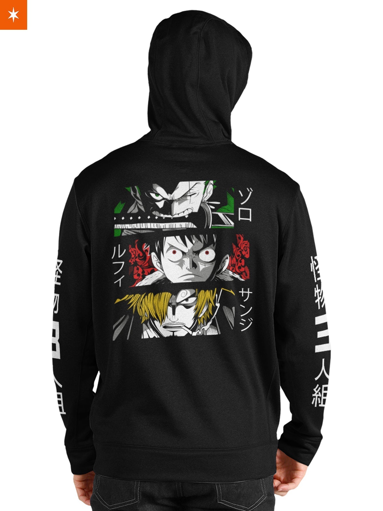 Fandomaniax - Monster Trio Panel Unisex Pullover Hoodie