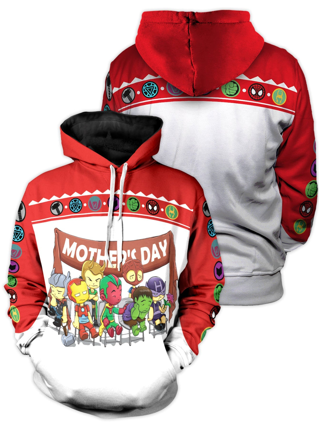 Fandomaniax - Mother's Day Heroes Unisex Pullover Hoodie