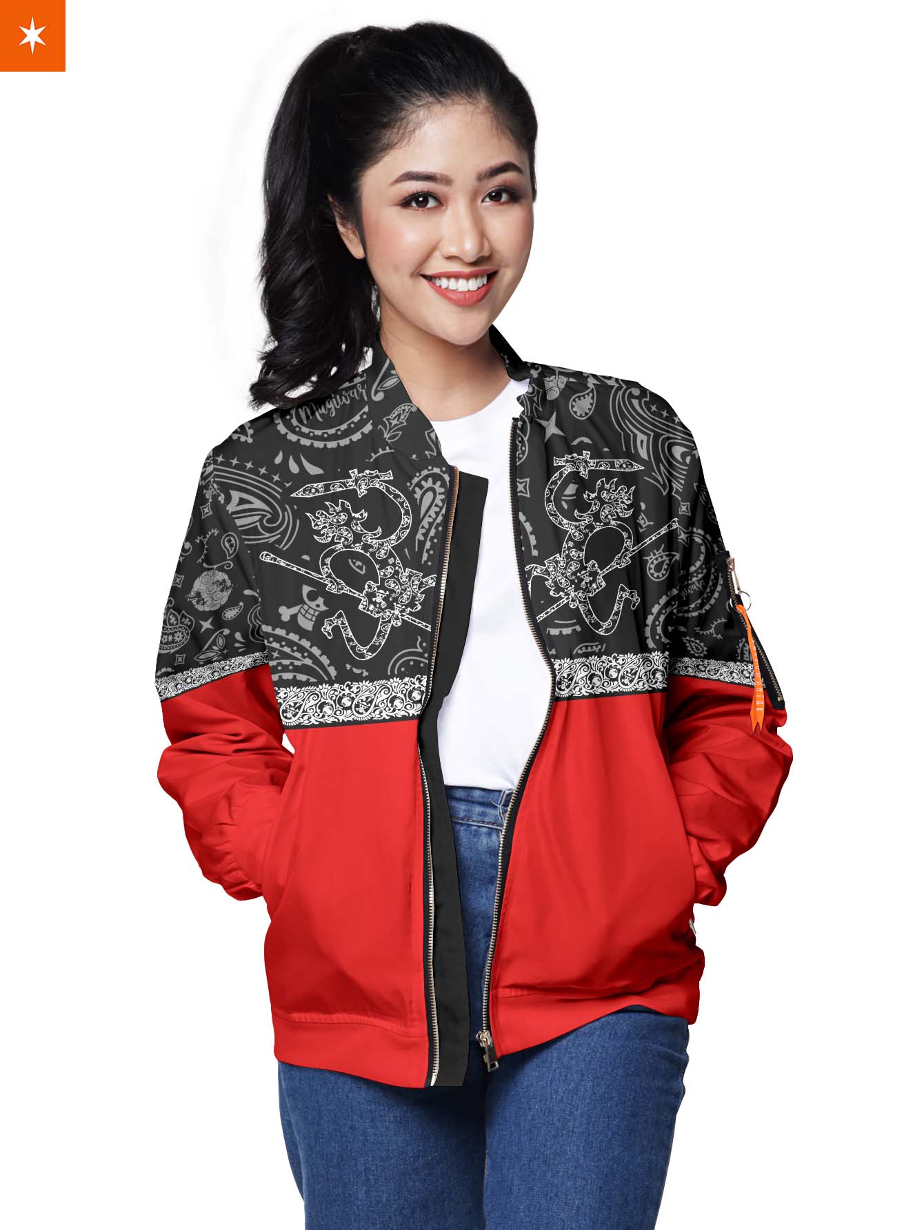 Fandomaniax - Mugiwara Paisley Bomber Jacket