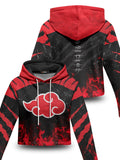 Fandomaniax - Red Cloud Pride Cropped Hoodie