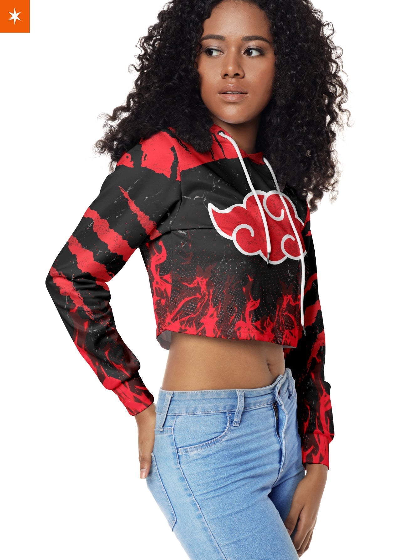 Fandomaniax - Red Cloud Pride Cropped Hoodie