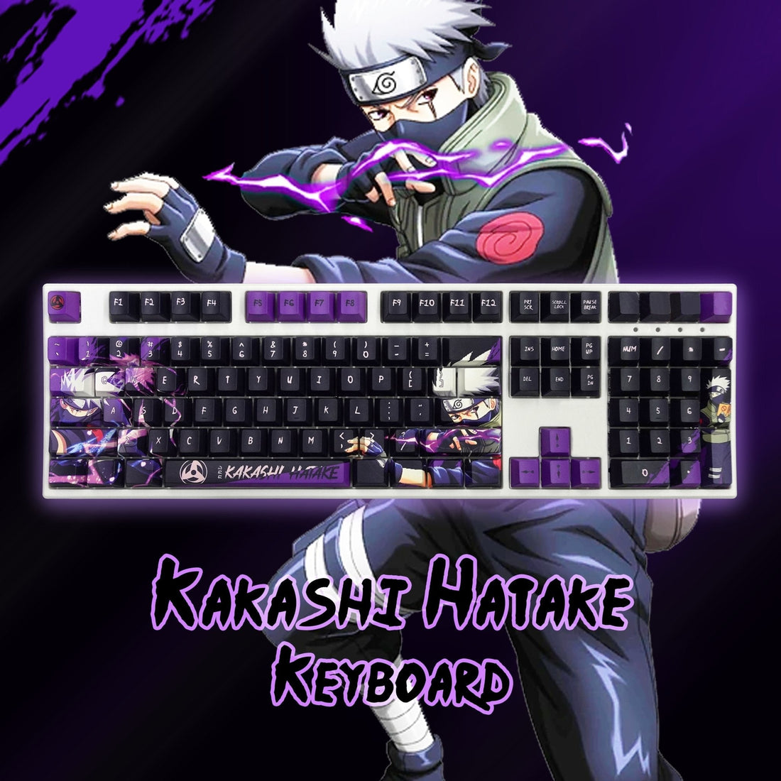 Naruto Keycaps | Kakashi Hatake Keycaps - Goblintechkeys