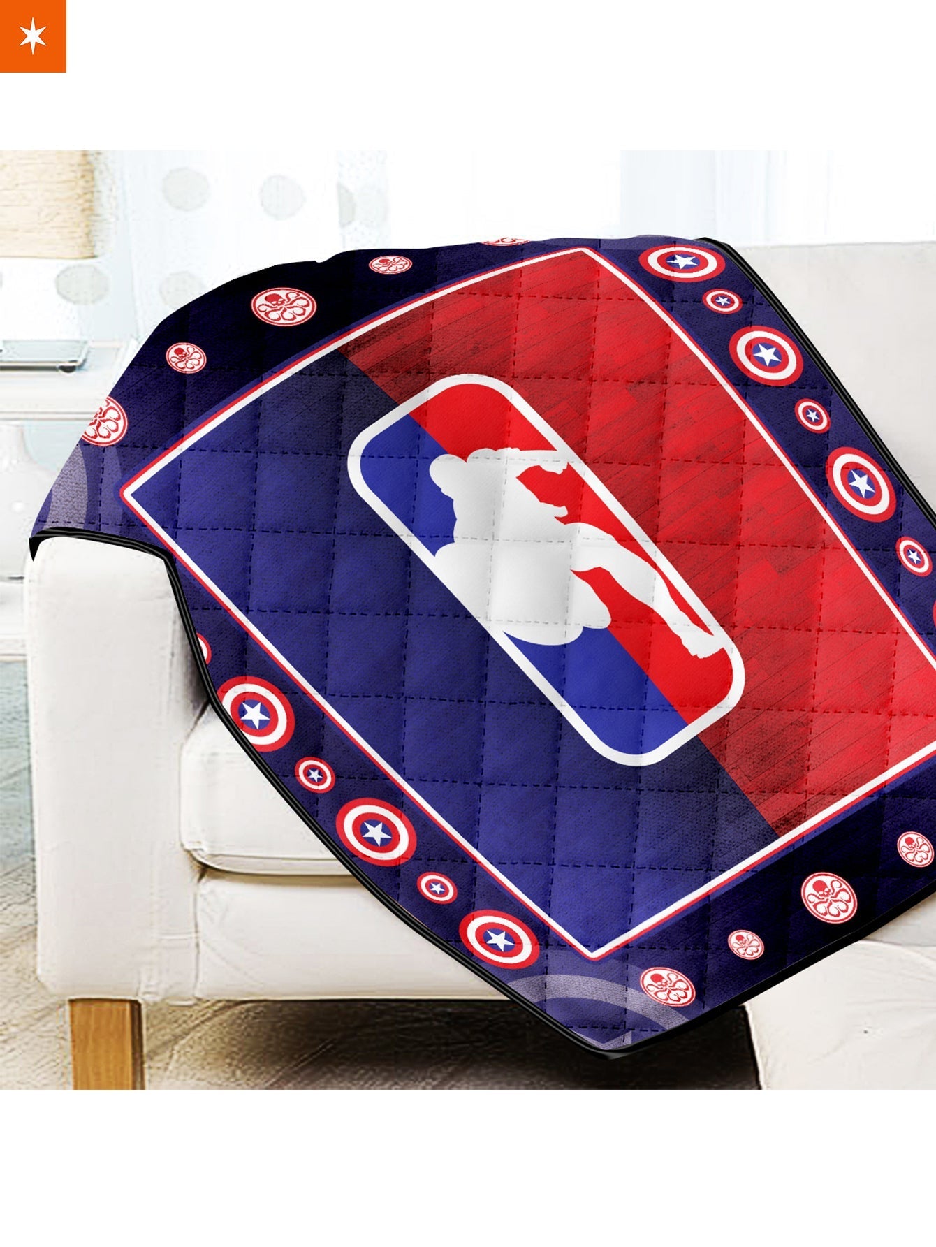 Fandomaniax - NBA Captain America Quilt Blanket