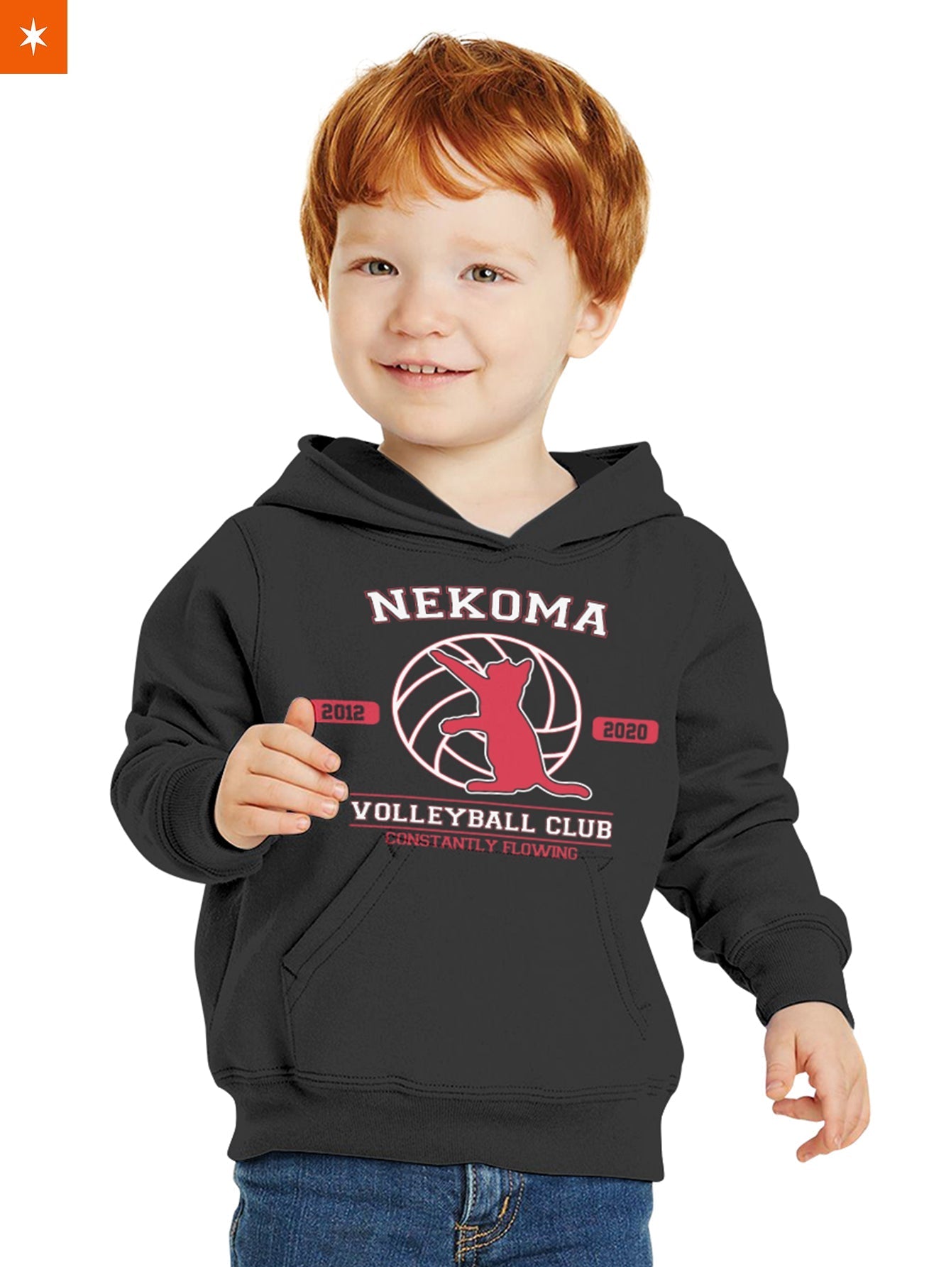 Fandomaniax - Nekoma Constantly Flowing Kids Unisex Pullover Hoodie