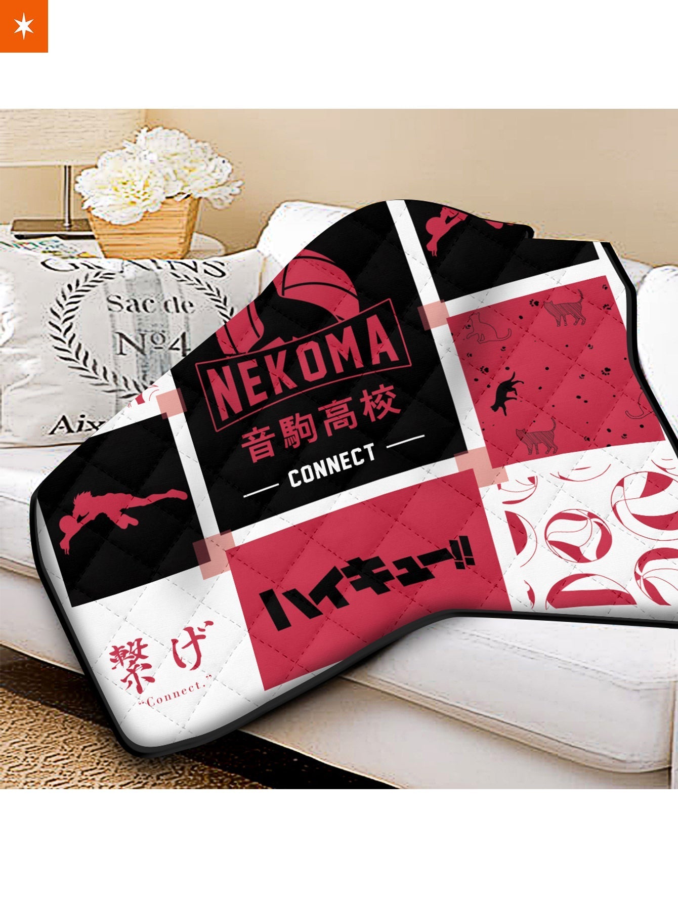 Fandomaniax - Nekoma Cozy Quilt Blanket