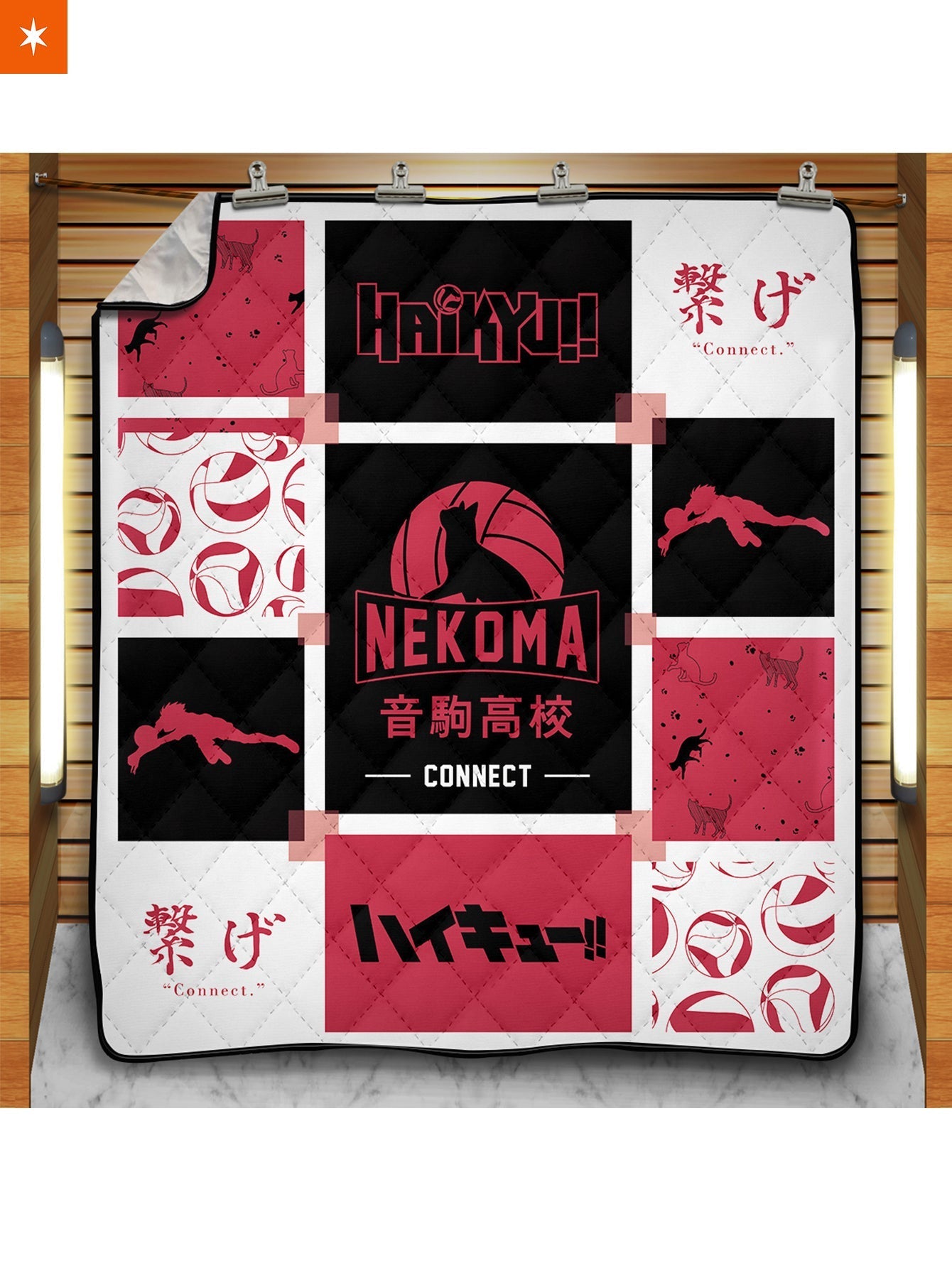 Fandomaniax - Nekoma Cozy Quilt Blanket