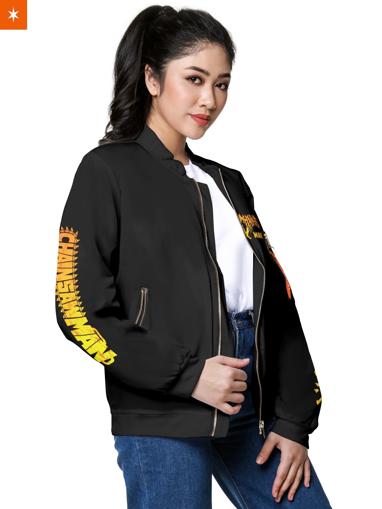 Fandomaniax - Neon Skull Denji Bomber Jacket