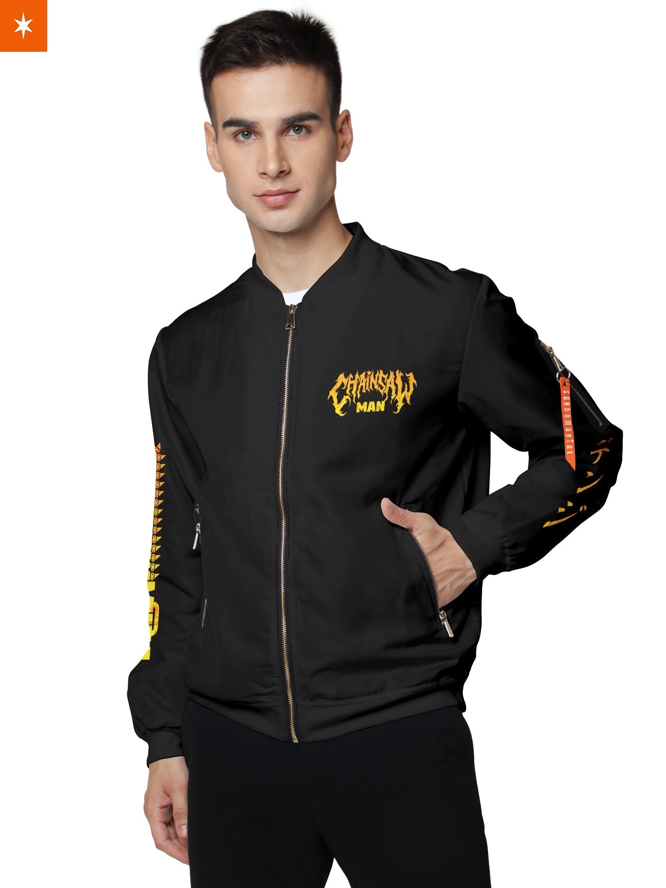 Fandomaniax - Neon Skull Denji Bomber Jacket