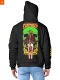 Fandomaniax - Neon Skull Denji Velvet Hoodie