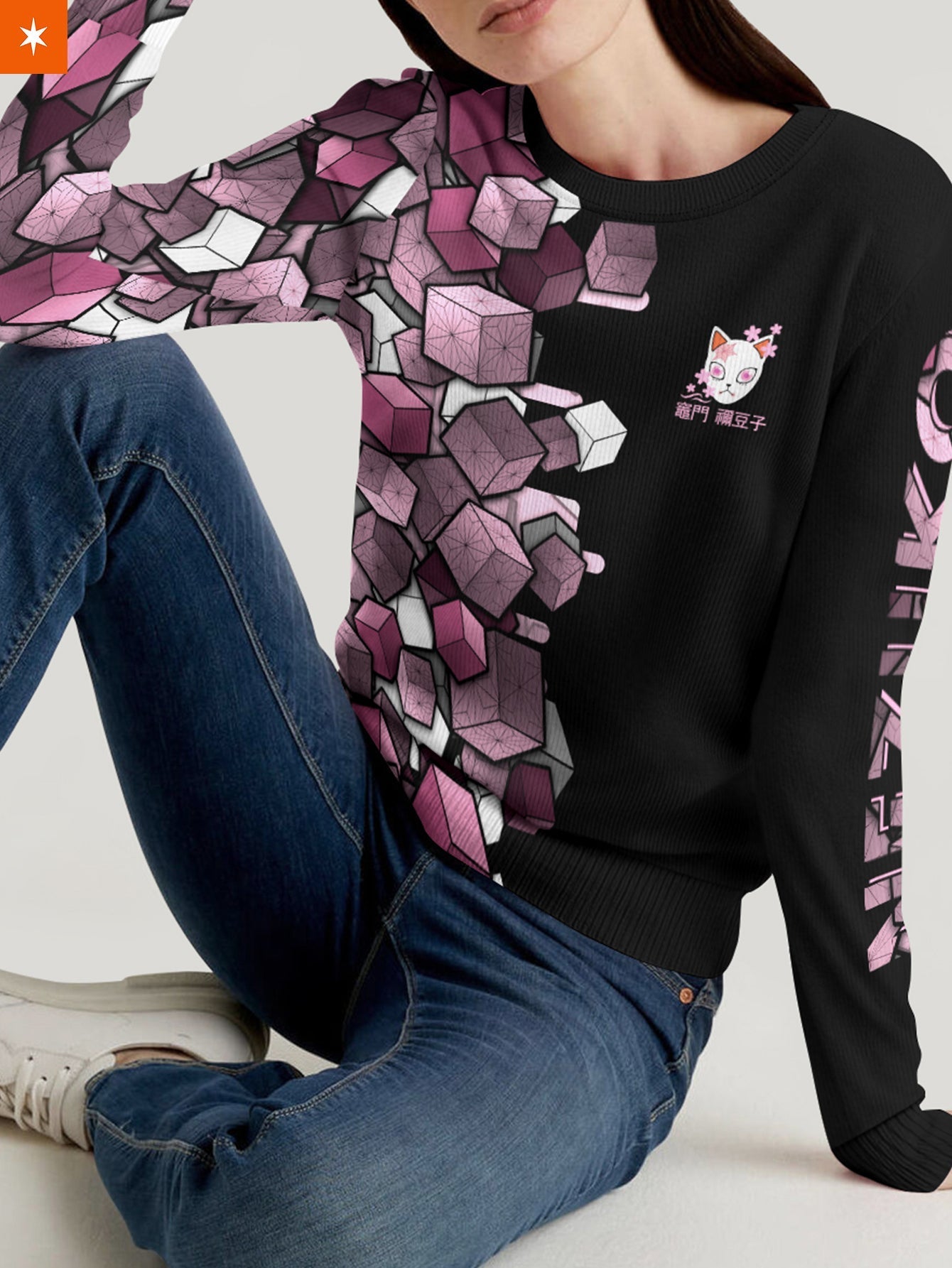 Fandomaniax - Nezuko Cube Unisex Wool Sweater